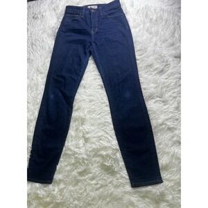 Madewell Curvy High Rise Skinny Jeans 26 Dark Wash Stretch Denim H6385